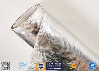 Heat Reflect Aluminium Foil Silver Coated Fabric For Industry 0.85mm Thickness