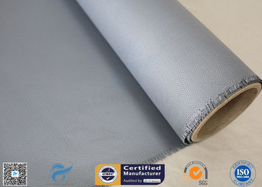 Non - Adhesive 0.45mm Gray Color 510g High Insulaiton Silicone Coated Fiberglass Fabric