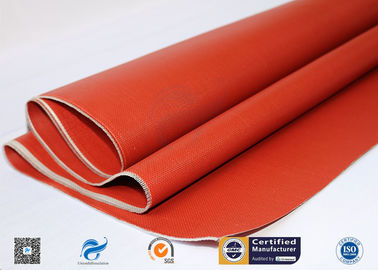 Red Silicone Coated Polyester Fabric Fire Barrier For Heat Resistant Insulation