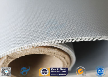 Non Flammable E-Glass Fiber 590g Double - Sides Silicone Coated Fiberglass Fabric