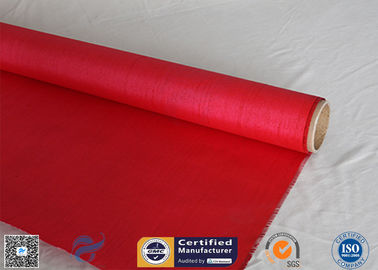 Red Color Satin Weave 1m*50m  Silicone Coated Fiberglass Fabric Coated With 160g