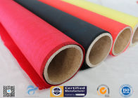Red Color Satin Weave 1m*50m  Silicone Coated Fiberglass Fabric Coated With 160g