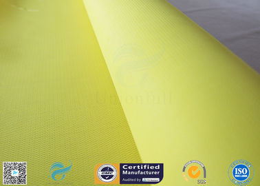 260℃ Heat Resistant 0.5mm Fire Blanket Silicone Coated Fiberglass Fabric Yellow Color