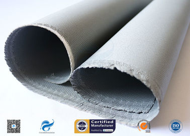 0.7mm Grey Silicone Coated Fabric / High Temperature Resistant High Silica Cloth