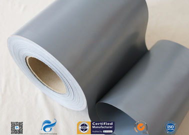 20cm Width Waterproof Grey PVC Woven Fabric Tear Resistant 0.3mm 7.9" Width