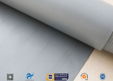 Grey PVC Coated Fiberglass Fabric , Waterproof Fiber Glass Cloth