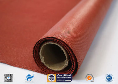 Heat Resistance Fiberglass Fabric Roll / Silicone Coated Fiberglass Fire Protection Cloth