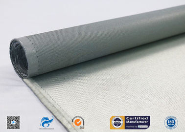 One Side Silicone Coated Glass Cloth , 100g E Glass Silicone Coated Polyester Fabric