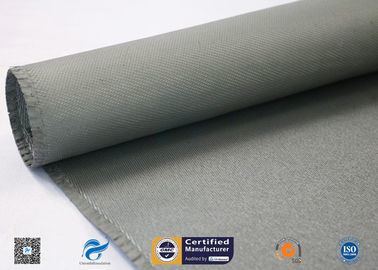 1150g C-Glass  Grey Silicone Coated Fiberglass Fabric With High Temperature