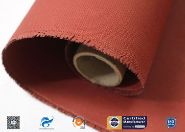 Red Silicone Coated Fiberglass Fabric High Temperature Resistance 590g