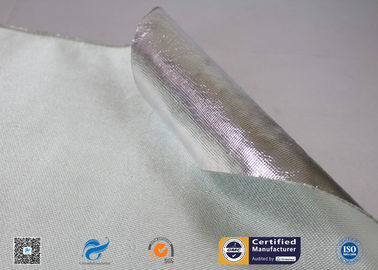 0.8mm Silver Aluminum Foil Laminated Fiberglass Fabric Heat Resistant