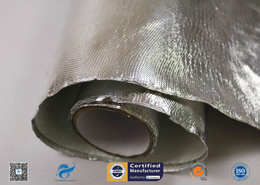 0.8mm Silver Aluminum Foil Laminated Fiberglass Fabric Heat Resistant