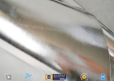 0.45mm Thick 13oz Silver Coated Fabric With Aluminium Foil For Facing