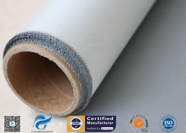 Colored Silicone 1 Side Coating Fiberglass Fabric Heat Insulation 15oz Gray Color