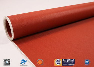 260℃ High Temperature Red Silicone Coated Fiberglass Fabric For Fireproof