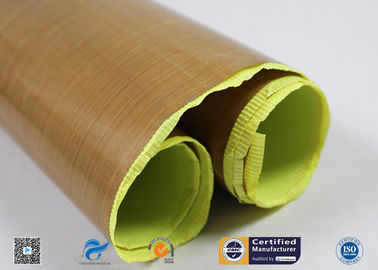 Heat Resistant PTFE Coated Fiberglass Fabric With Silicone Adhesiive