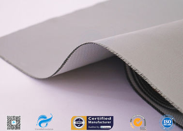 15oz Gary Color 4HS E Glass Silicone Coated Fiberglass Fabric , Silicone Coated Glass Cloth