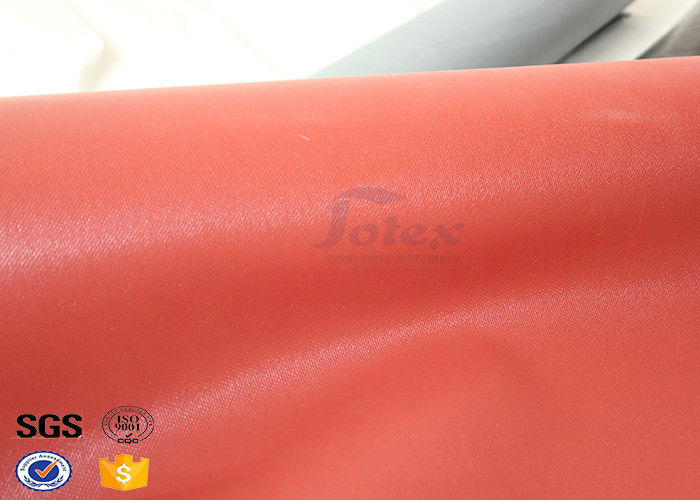 Red Silicone Rubber Coated High Silica Fabric for Welding Protection 1.4mm
