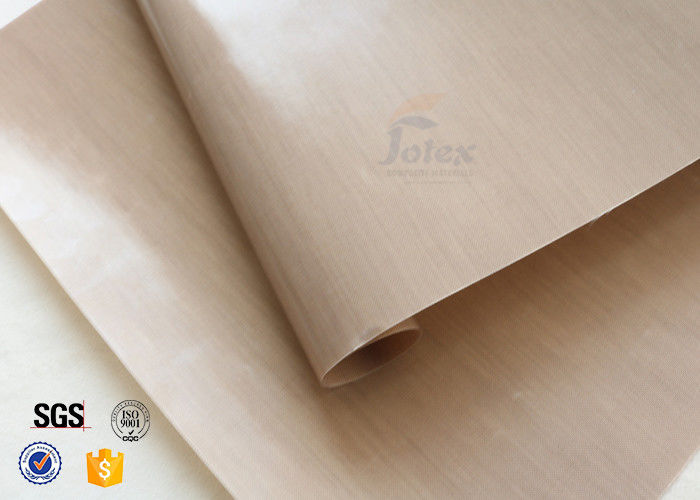 Non Stick Brown PTFE Coated Fiberglass Fabric Food Grade For BBQ Grill Mat