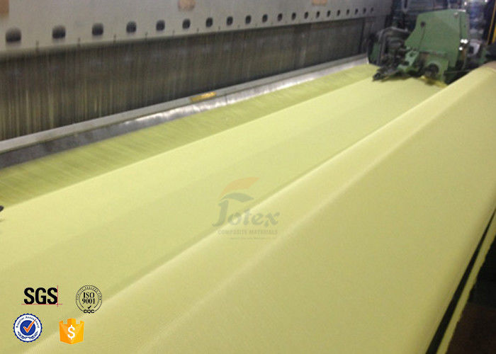 Plain / Twill Weave Aluminized Kevlar Fabric 1000D Yellow Chemical Resistance