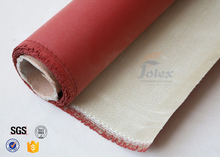 0.8mm 700gsm Red Silicone Coated High Silica Fabric Cloth For Fire Blanket