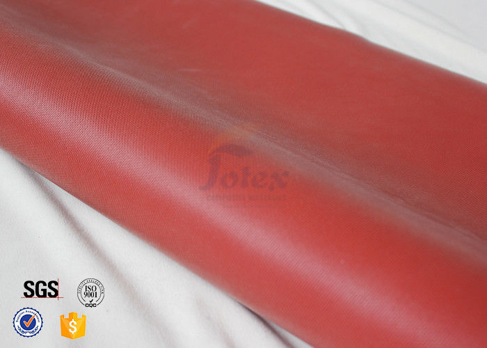 20oz 0.7MM Red Silicone Coated High Silica Fabric 1000℃ Fiber Glass Cloth