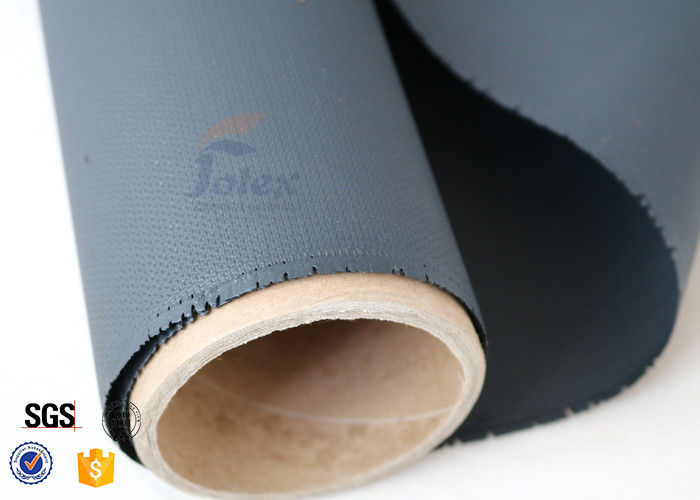 15.6Oz Black PU Coated Fiberglass Fabric Roll For Sparks Protection Fire Blanket