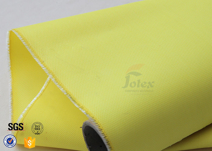 Yellow PU Fiberglass Cloth 530gsm 0.45mm Spark Welding Blanket Materials