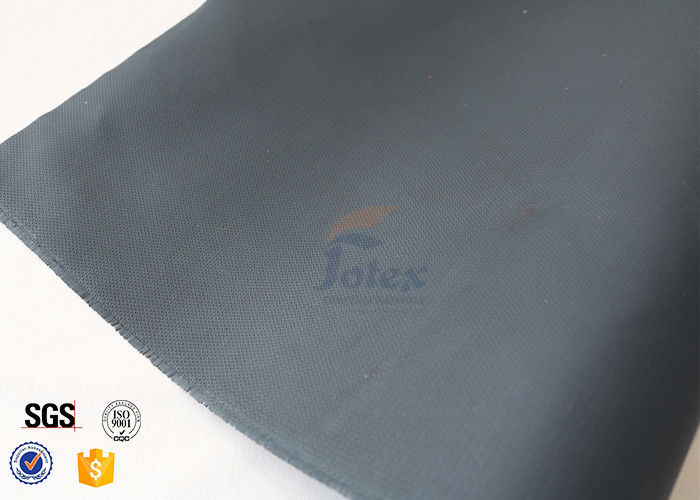 0.45mm 530gsm Black PU Fiberglass Fabric For Welding Thermal Insualtion