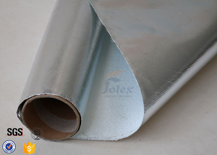 Fire Resistant Aluminium Foil Fiberglass Fabric Silver 880g 550℃ 0.9mm