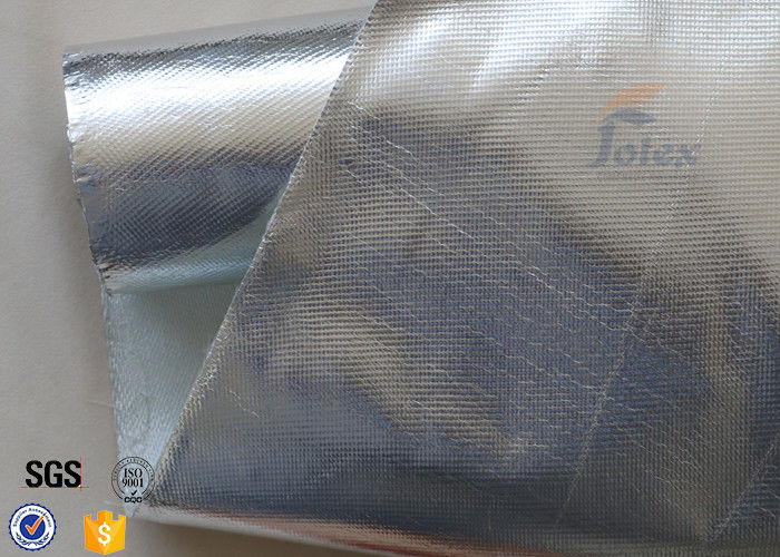 Fire Resistant Aluminium Foil Fiberglass Fabric Silver 880g 550℃ 0.9mm