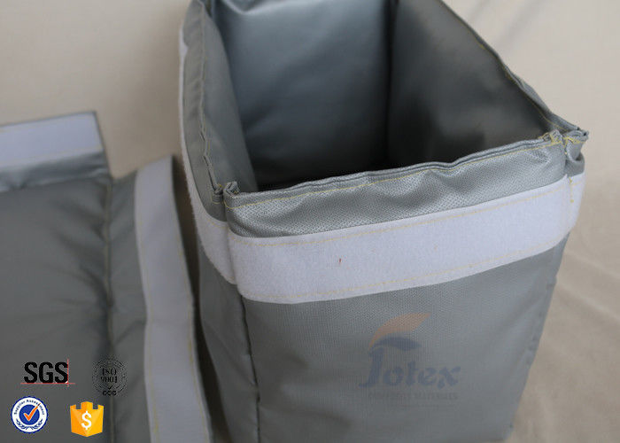 300℃ Industrial Fiberglass Jacket Removable Thermal Insulation Cover Grey