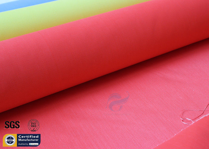 Fiberglass Fire Blanket Red Acrylic 0.43MM 490G Satin Welding Safety Fabric