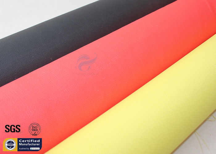 Yellow Acrylic Coated Fiberglass Fabric 0.43MM 15.6OZ Fire Fighting Blanket