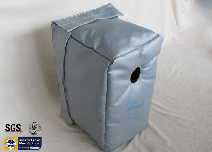 Insulation Jacket 250℃ Grey Fiberglass Fabric Removable Blanket