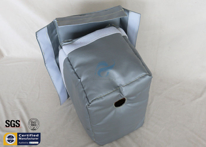 Grey Thermal Insulation Jacket Removable Fiberglass Cover 300℃ 25MM