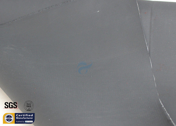 Black 3732 Acrylic Coated Fiberglass Fire Blanket Fabric 260℃ 0.43MM 39