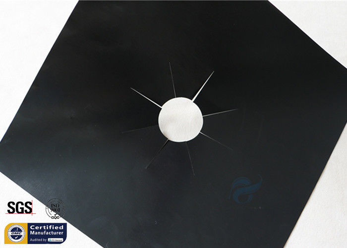 Black PTFE Fiberglass Fabric 260℃ Non Stick Stovetop Burner Protector