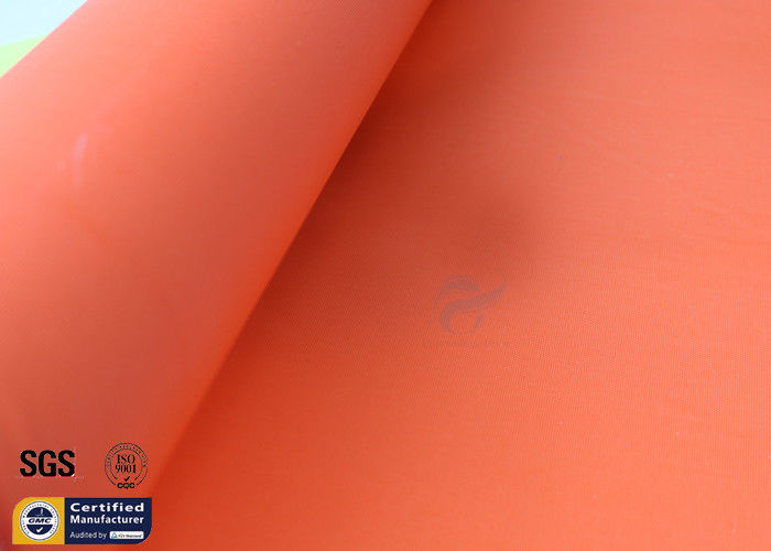Orange Acrylic Coated Fibreglass Fabric 260GSM 0.22MM Fire Resistant 39