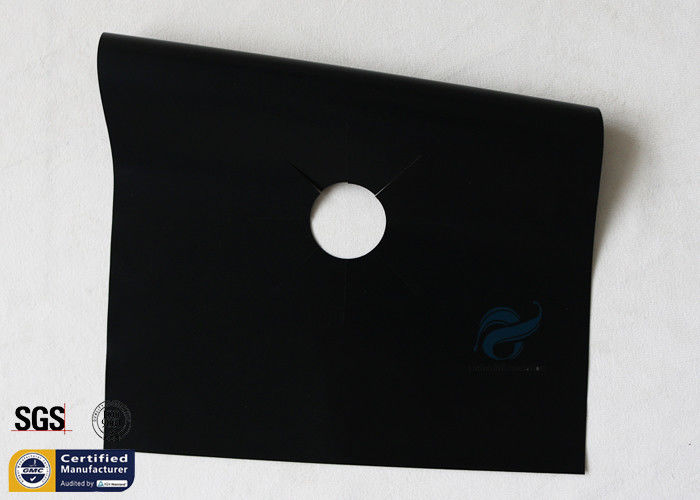 PTFE Coated Fiberglass Fabric Stovetop Burner Protector Gas Range Black 260℃