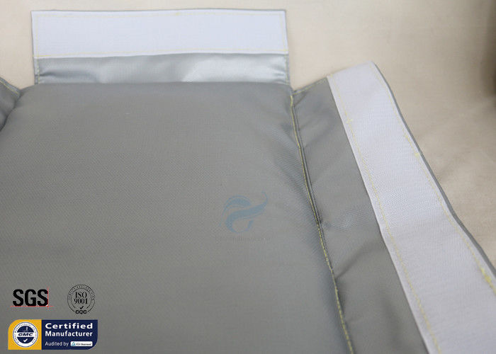 Removable Thermal Insulation Jacket For Actuator Grey Silicone Fiberglass Fabric