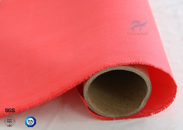 Alkali Free Silicone Coated Fiberglass Fabric C-glass Red Color 40/40g 0.45mm