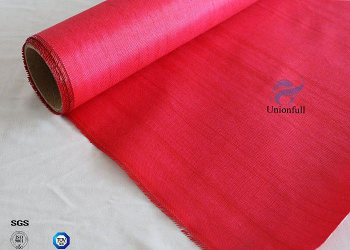 C - Glass Double Sides 40/40g 0.45mm Red Silicone Coated Fiberglass Fabric Waterproof