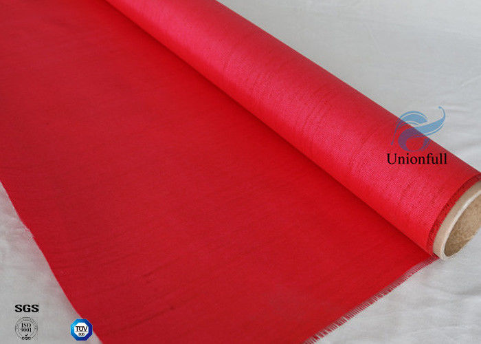 C - Glass Double Sides 40/40g 0.45mm Red Silicone Coated Fiberglass Fabric Waterproof