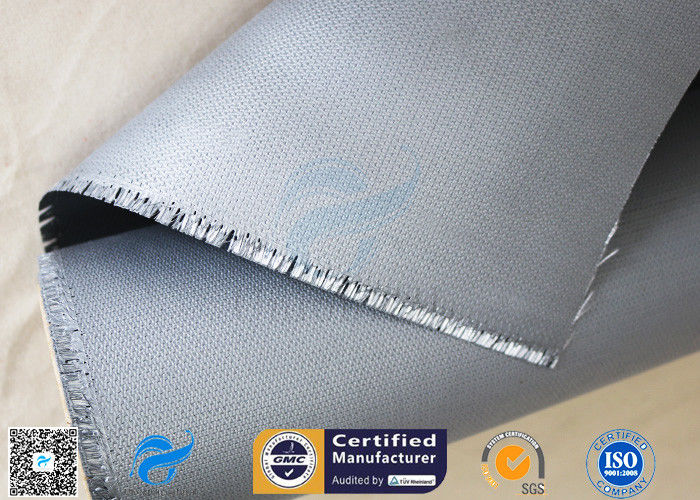 Welding Curtain / Fire Blanket 510g Gray Color 0.45mm Silicone Coated Fiberglass Fabric