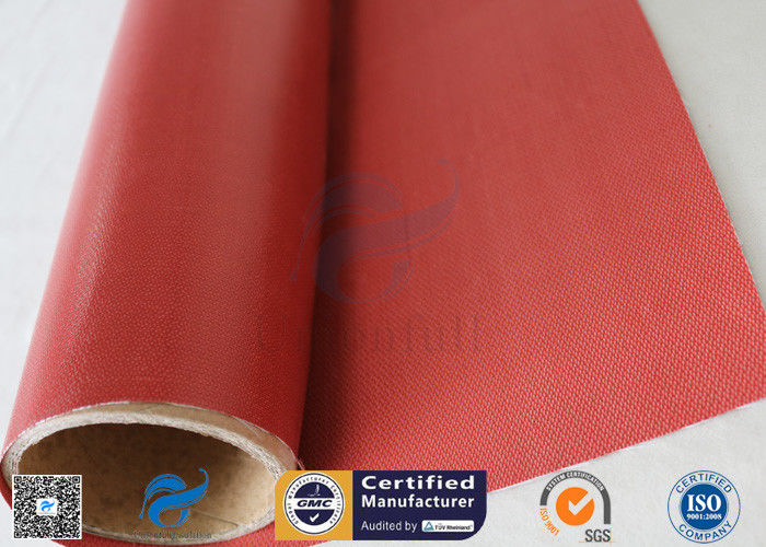 Chemical Corrosion 1m*50m Satin Weave 0.45mm Silicone Coated Fiberglass Fabric