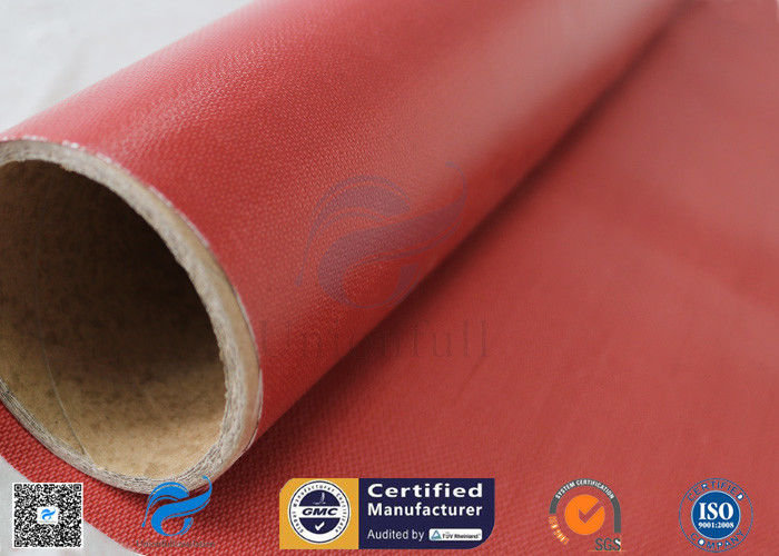 Chemical Corrosion 1m*50m Satin Weave 0.45mm Silicone Coated Fiberglass Fabric