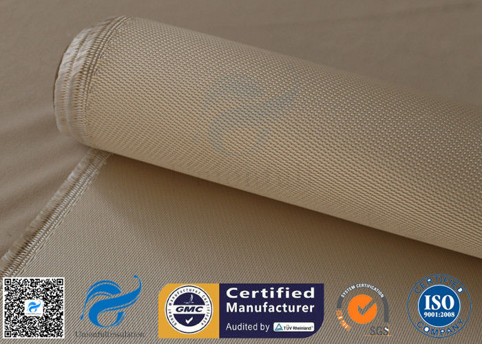 34oz 1.2mm Brown Satin Silica Fabric High Temperature Heat Insulation For Ovens