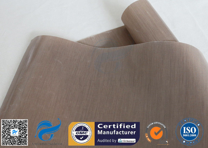 0.12mm Brown ptfe coated fiberglass cloth For Non Stick BBQ Grill Mat