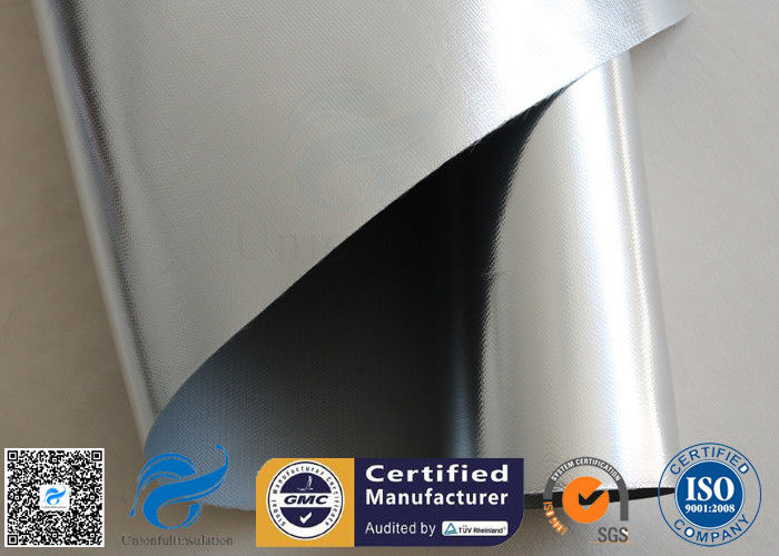 520g Silver Coated Fiberglass Fabric One Side Silicone One Side Aluminium Foil